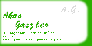 akos gaszler business card